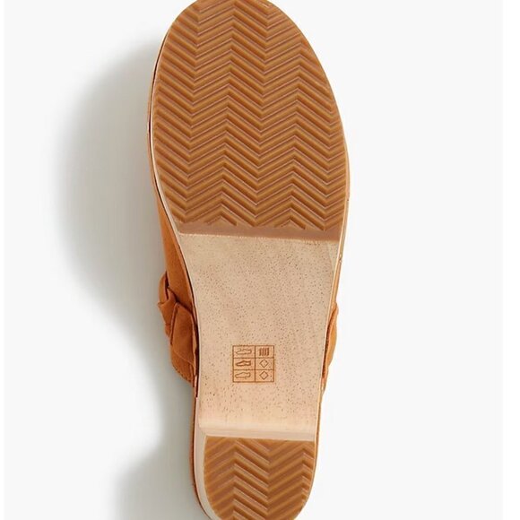 J. Crew Orange Mules with Wooden Heel - Picture 3 of 6